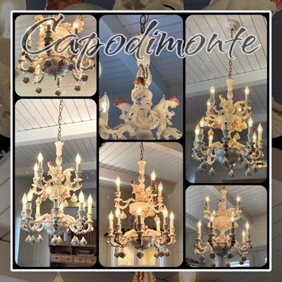 Capodimonte 12 Arm Chandelier