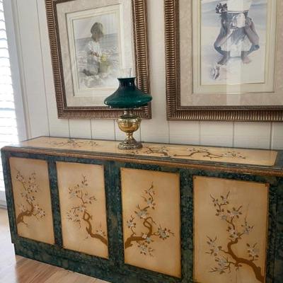 Hand-painted Oriental Style Sideboard (upstairs)