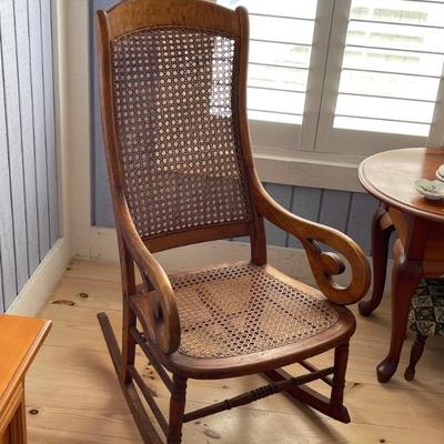 Antique Cane-back / Cane-seat Rocking Chair