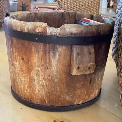Antique wooden bucket