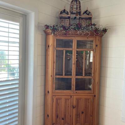 Glass-Front Corner Cabinet