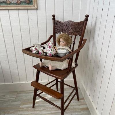 Antique Wooden Highchair