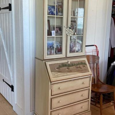 Jasper Drop-front Secretary Desk with Sandpipers