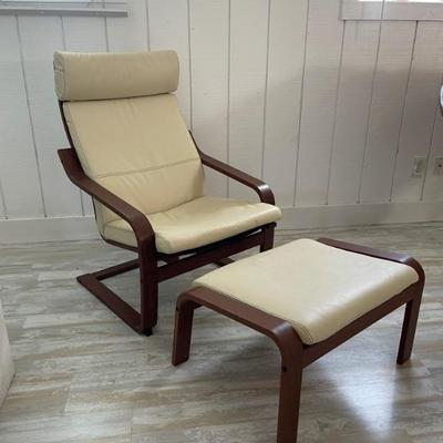 IKEA Poang Chair & Ottoman