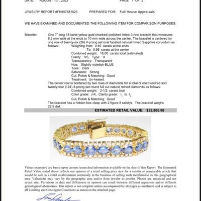 18K Sapphire & Diamond Bracelet