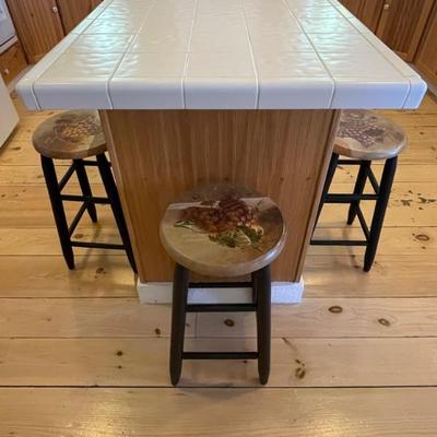 Wine-Themed Bar Stools