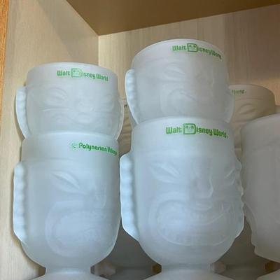 Vintage Walt Disney World Polynesian Village Glass Mugs
