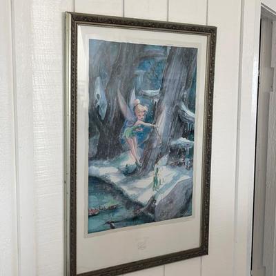Signed Disney Lithograph Tinkerbell â€œWinter Magicâ€