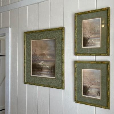 Signed & Numbered Egret Lithographs by Florida Artist Hal Stowers