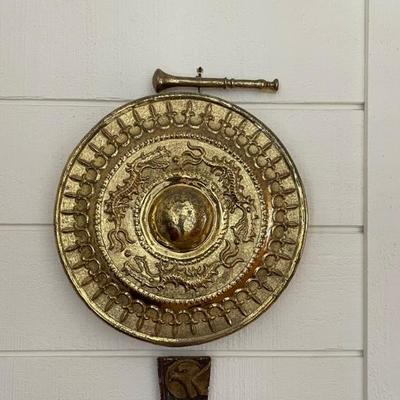 Large Brass Wall Gong
