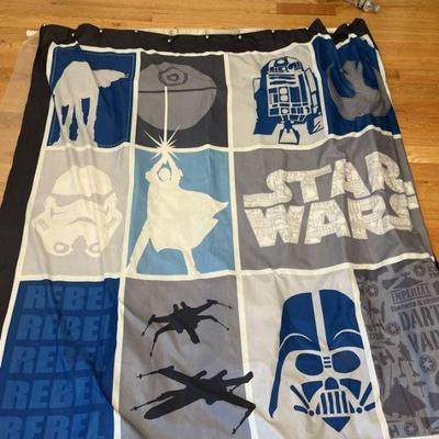 Star Wars shower curtain and rod