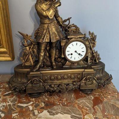 Antique P.H. Mourey French Mantle Clock 