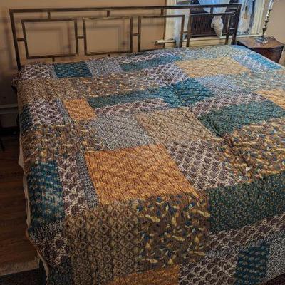 King size Art Deco Brass Headboard 