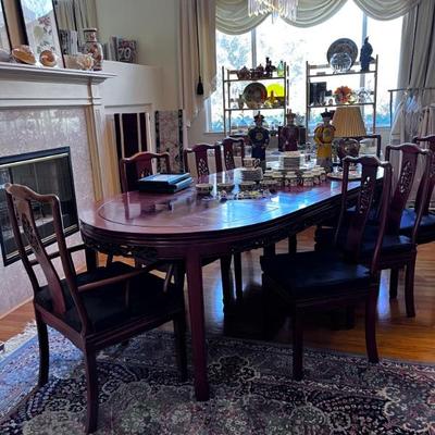 Asian style Table w/8 chairs