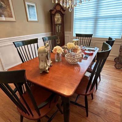 Wood Dining Room Table with Drawers