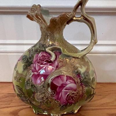 Hand Painted Floral PItcher