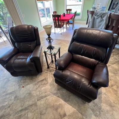 Lazy Boy leather recliners in good shape manual
