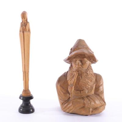 Wooden carved figurines