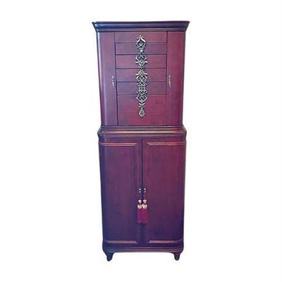 Cherry Wood Jewelry Stand alone Armoire 