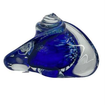 CRytsal Snail Art Glass Paperweight