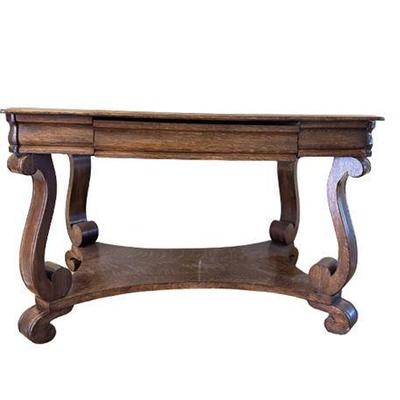 Lot 019 Antique Library Table