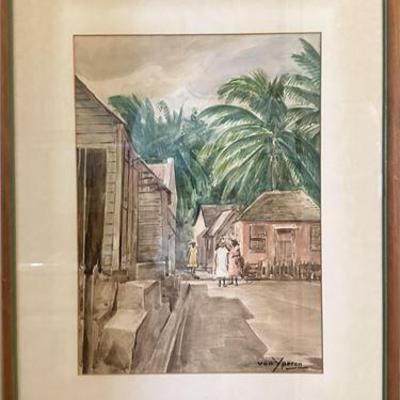 Vintage Signed Watercolor