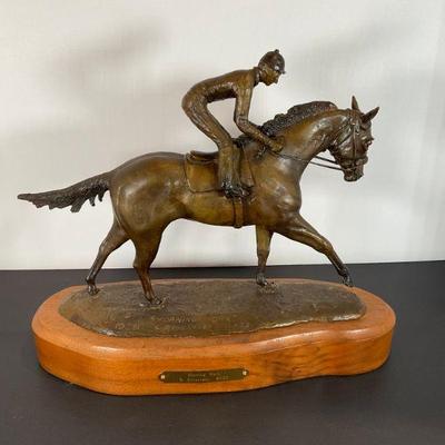 Bronze Horse Sculpture - Singed