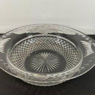 Cut Glass Oval Bowl