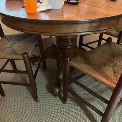 ladder back chairs/oak table