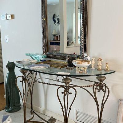 Entry way table and mirror
