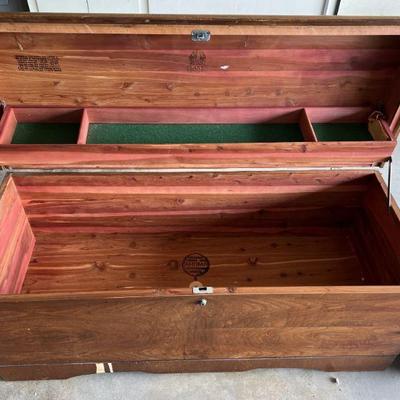 Lane cedar chest inside