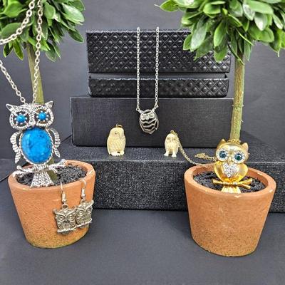 For the OWL Lovers, Pins, Pendants, and Earrings in Every Color