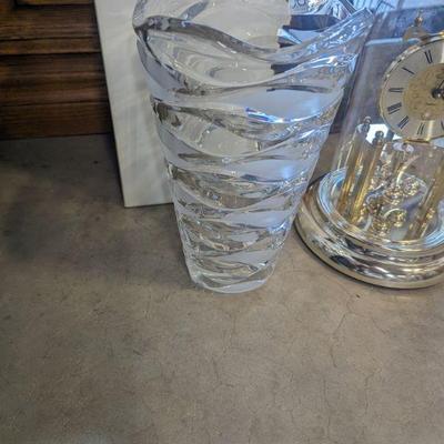 Vase Cristal Durand 27 crescendo satine NIB $30