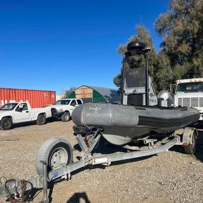 #86 â€¢ 1999 Zodiac Hurricane Boat with 2002 Highliner Trailer
