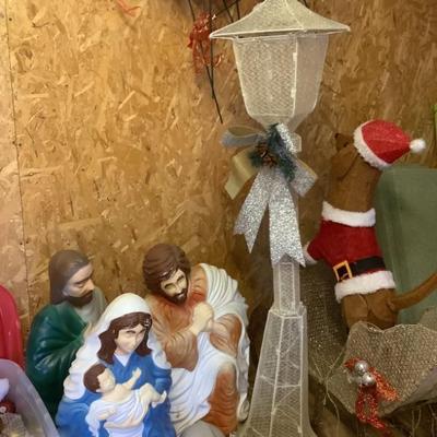Nativity blow mold light up yard Christmas decor