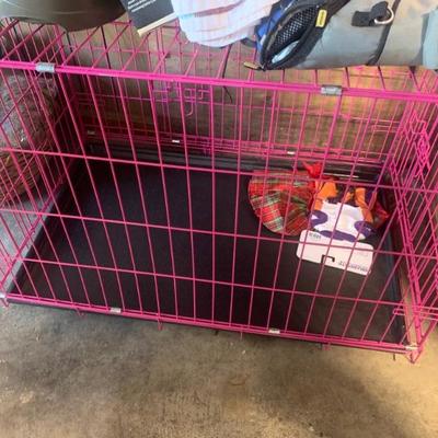 $25 Pink pet crate with cover