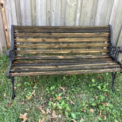 wood & metal bench