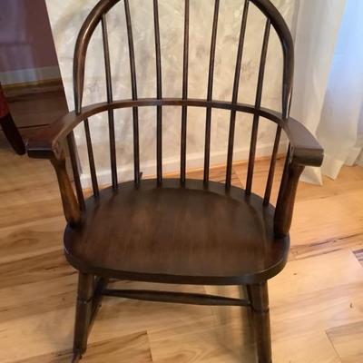 $49 wooden barrel rocker with arms 34