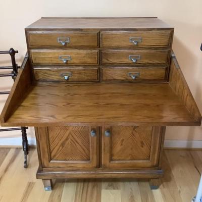 $110 flip-top secretary desk & storage 42