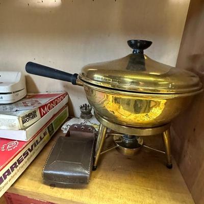 Brass Fondue Pot