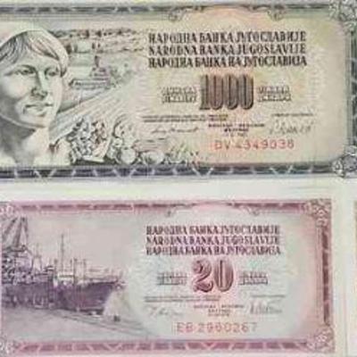 DDD041 - Paper Currency Yugoslavia