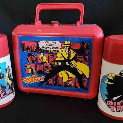 DDD019 - Vintage Dick Tracy Lunch Box And Thermos