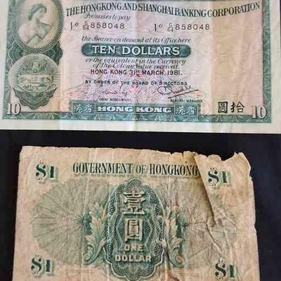 DDD039 - Vintage Paper Currency Hong Kong