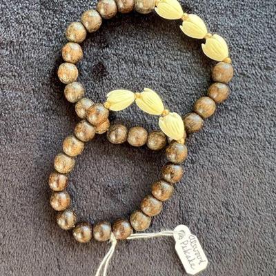 DDD100- (2) Myrna Lee Alwood Pikake(Jasmine Flower) Bracelets
