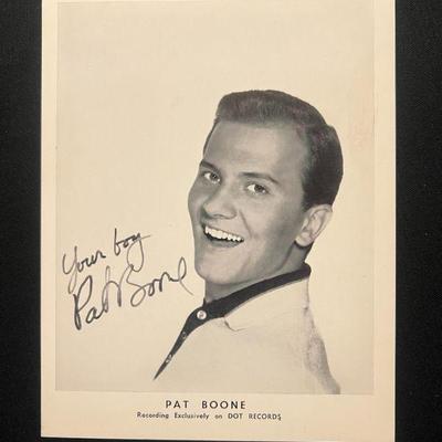 DDD412- Autographed Photo Of 1950s Singer Pat Boone