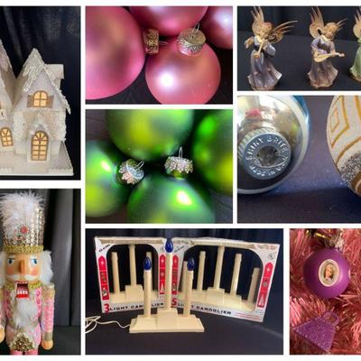 IT'S CHRISTMAS TIME!  Vintage CHRISTMAS and MORE - SHINY BRITE, LLADRO, HOMCO, BLOWN GLASS ORNAMENTS, PUTZ STYLE HOUSES, HALLMARK  ORNAMENTS