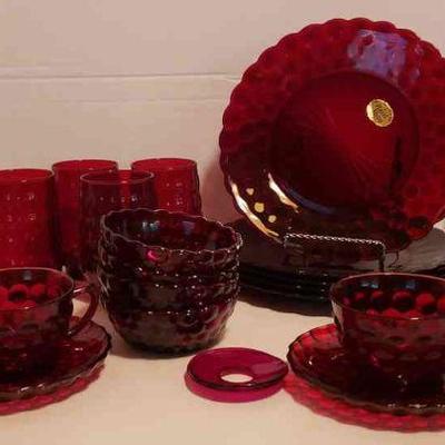 Royal Ruby Glass Dishes