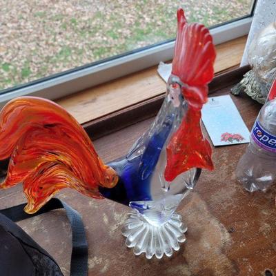 Glass rooster