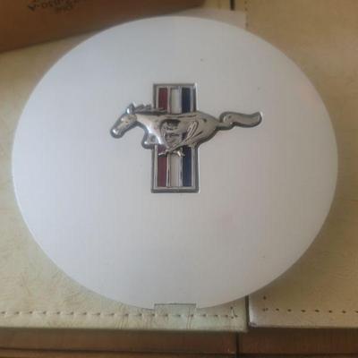 91-93 Mustang Pony hubcap center rare white color