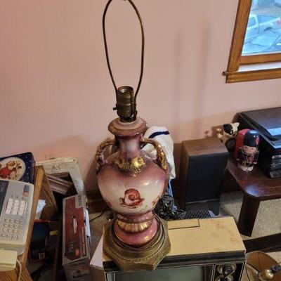 Antique pair of lamps